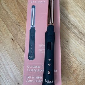 Belisa by Lunata Cordless 1” Titanium Curling Iron with Clip